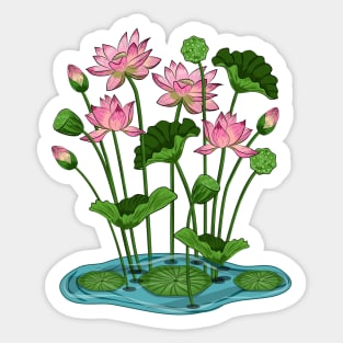 Lotus Flowers Sticker